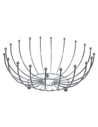 Cesto de bolas cromadas 32 cm