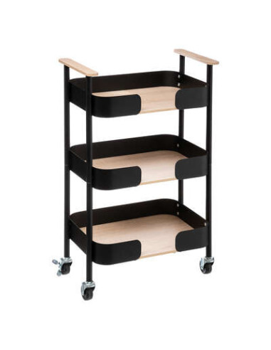 Sirviendo 3 Niveles Madera Negro