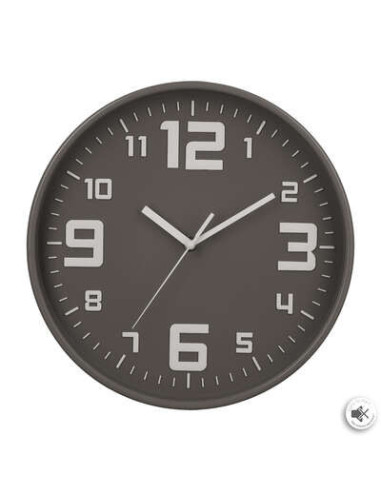 Reloj de plástico gris silencioso D30