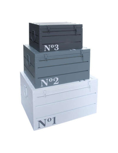 Tronco de metal de la casa x 3