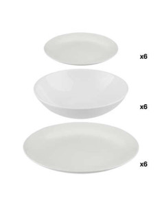 Servicio blanco de 18 piezas