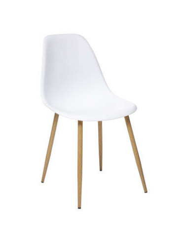 Silla imitación roble Taho blanco