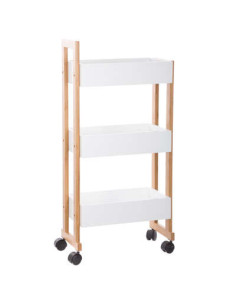 Carro de bambú blanco de 3...