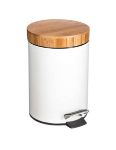 Papelera metálica de bambú...