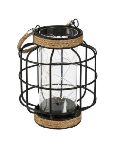 Linterna de metal, alambre...