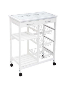 Carro de vidrio blanco Gustaf 2