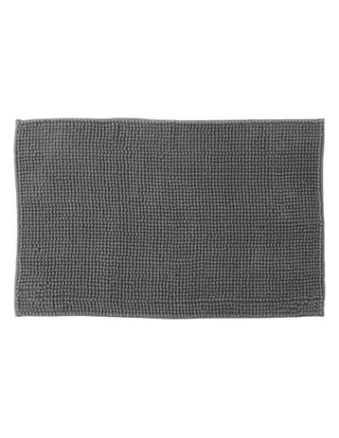 Alfombra corta de chenilla gris