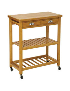 Carretilla de cocina de bambú 2