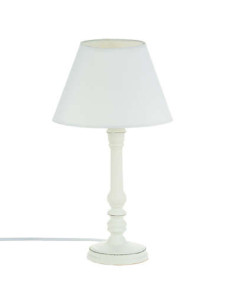 Lámpara de madera blanca H36 2