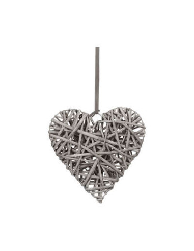 Decoración de mimbre corazón D25
