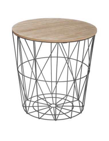 Mesa de centro de metal negro Kumi