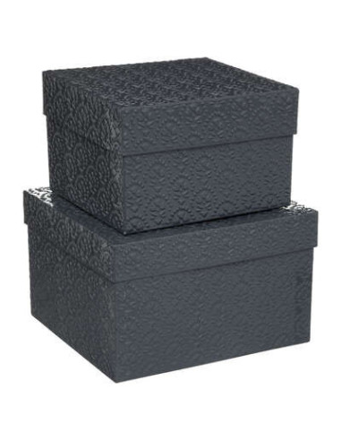 Caja metálica de pizarra "Noche" x2