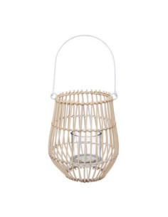 Farol de ratán y metal h21,5cm 2