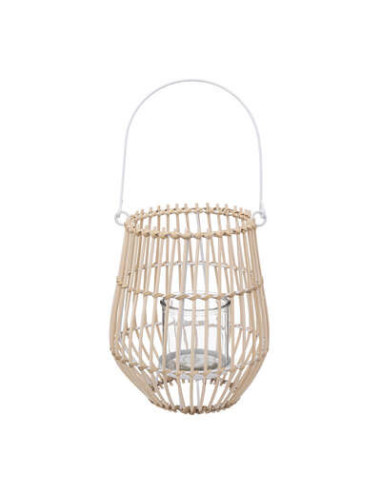 Farol de ratán y metal h21,5cm