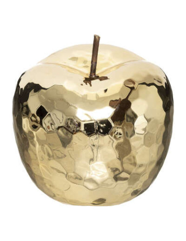 Manzana de cerámica dorada grande...
