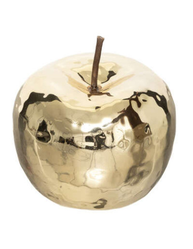Manzana de cerámica dorada pequeña...
