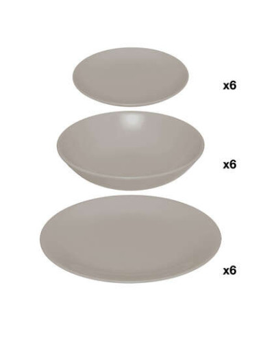 Servicio de 18 piezas "Colorama" taupe
