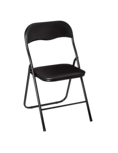 Silla plegable negra - Básica