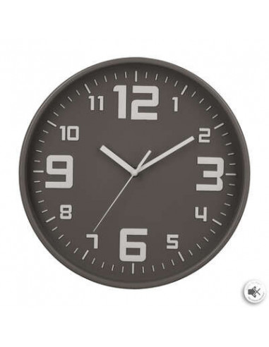 Reloj de plástico gris silencioso D30