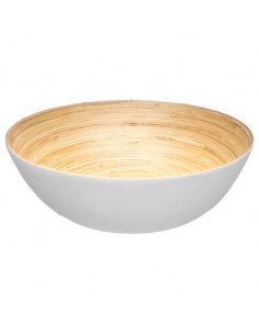 Ensaladera de bambú blanca D30 2