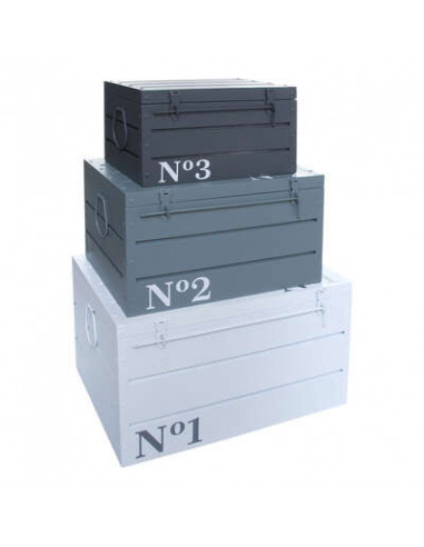 Tronco de metal de la casa x 3